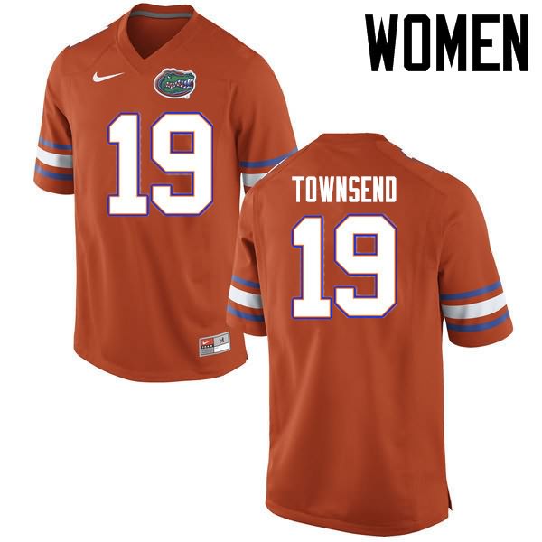 Women's NCAA Florida Gators Johnny Townsend #19 Stitched Authentic Nike Orange College Football Jersey ZJJ5265IY